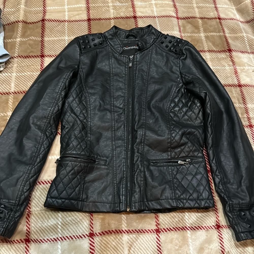 Black leather jacket